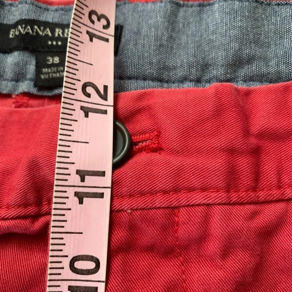 Banana Republic Factory Red Flat Front Chino Shorts- Sz 38
